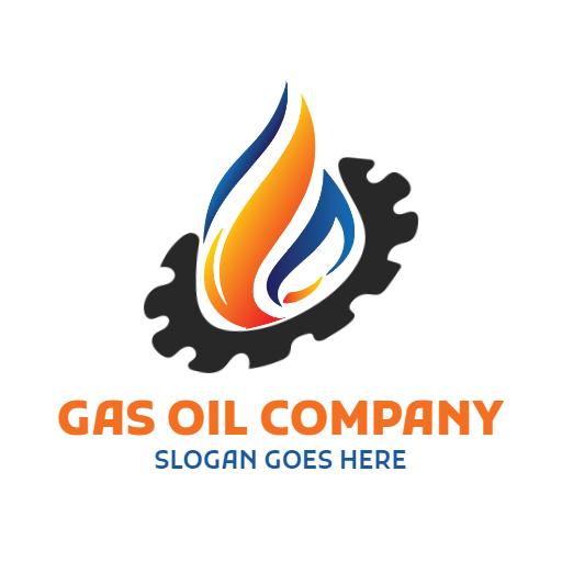 Dynamic Flame Design Representing Oil and Energy Sector Logo Template