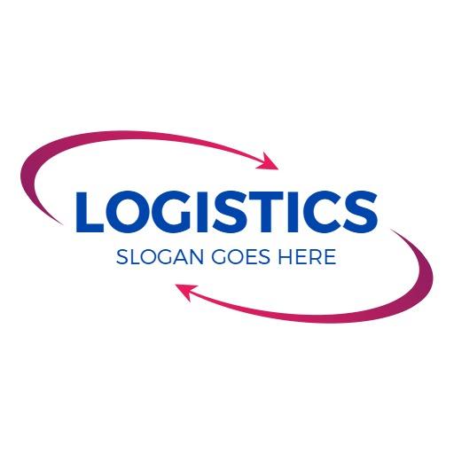 Dynamic Flow of Efficient Transportation Services in Logistics Logo Template
