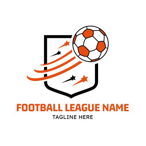 Dynamic Football Action Symbolizing League Competition Logo Template