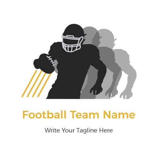 Dynamic Football Action Symbolizing Team Spirit Logo Template