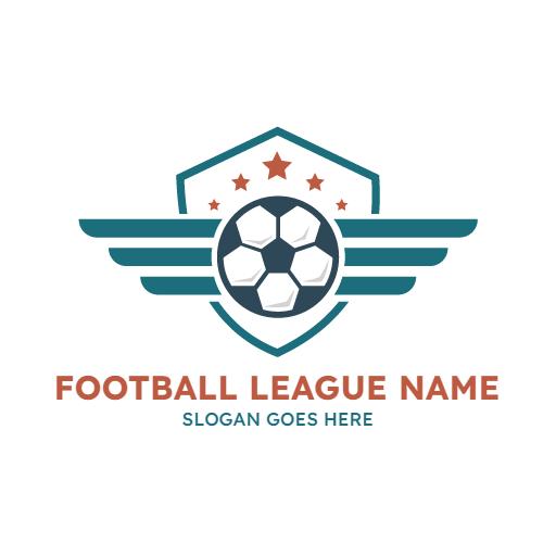 Dynamic Football League Logo with Bold Winged Design Logo Template
