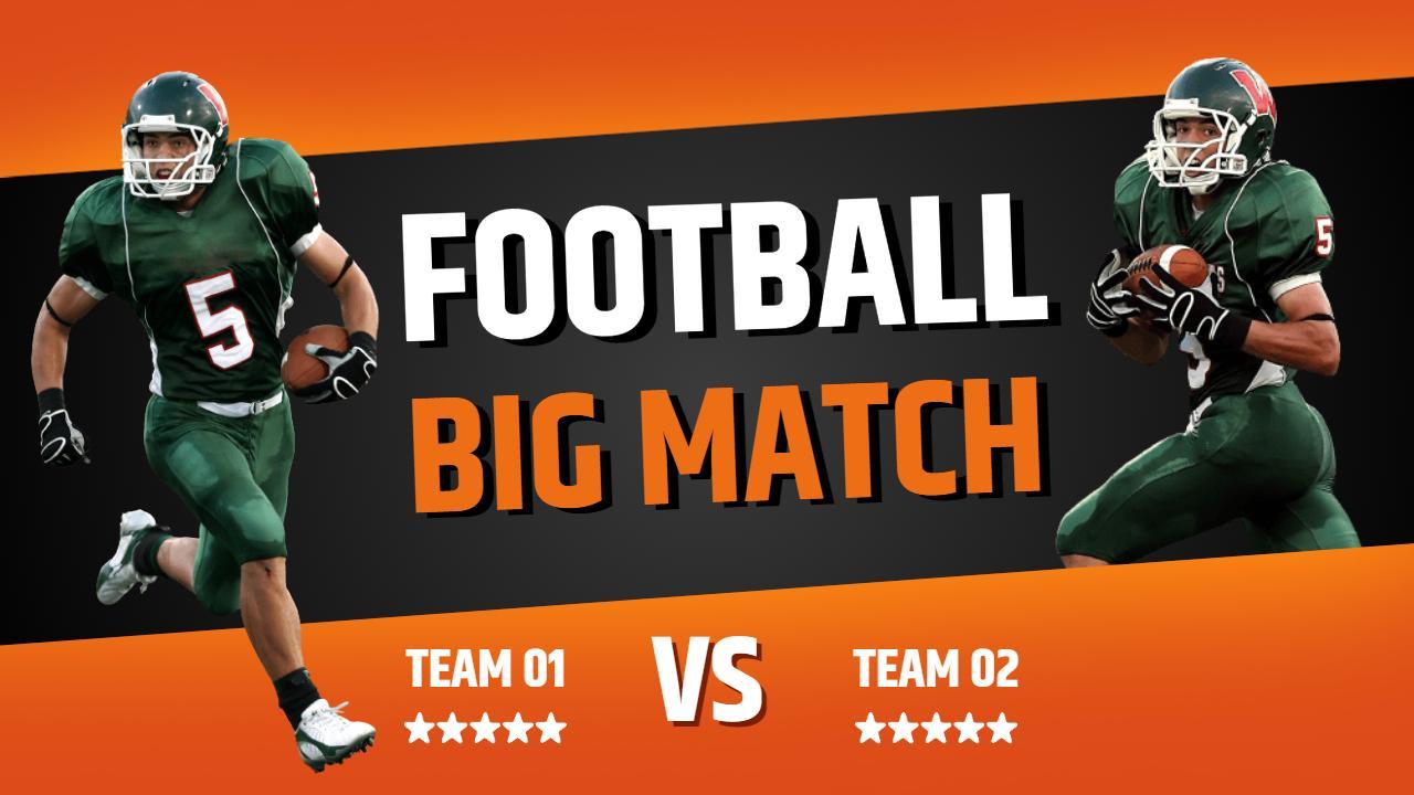 Dynamic Football Match Showdown YouTube Thumbnail Template