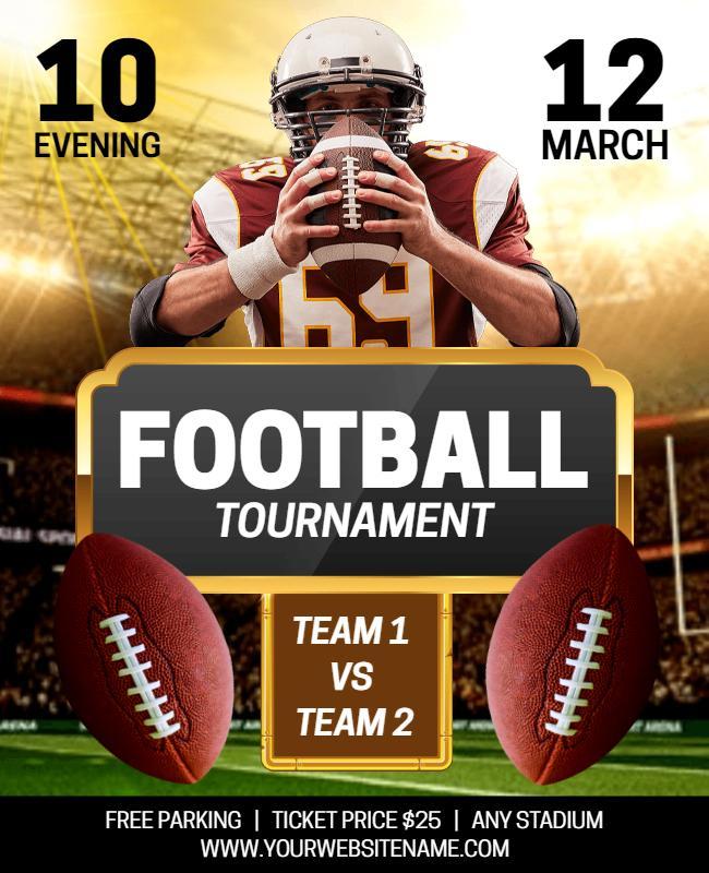 Dynamic Football Tournament Matchup Event Poster Template