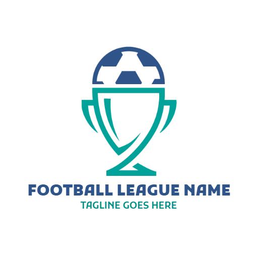 Dynamic Football Trophy Design Highlighting League Spirit Logo Template