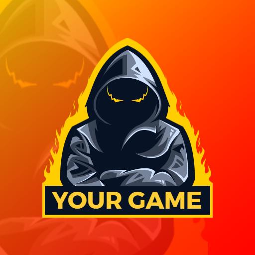 Dynamic Gamer in Black Hoodie Creating Esports Energy Logo Template