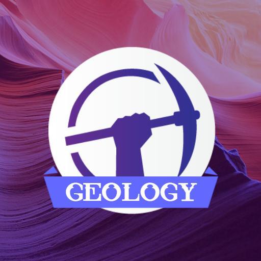 Dynamic Geology Logo Featuring Mining Pick and Earth Tones Logo Template