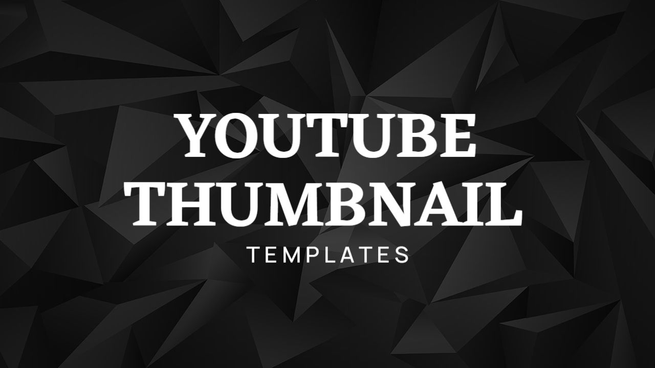 Dynamic Geometric Black Pattern Abstract YouTube Thumbnail Template