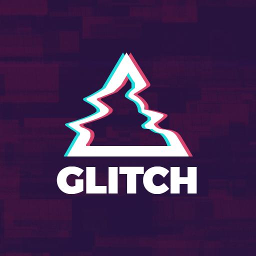 Dynamic Geometric Design with Glitch Effects Logo Template