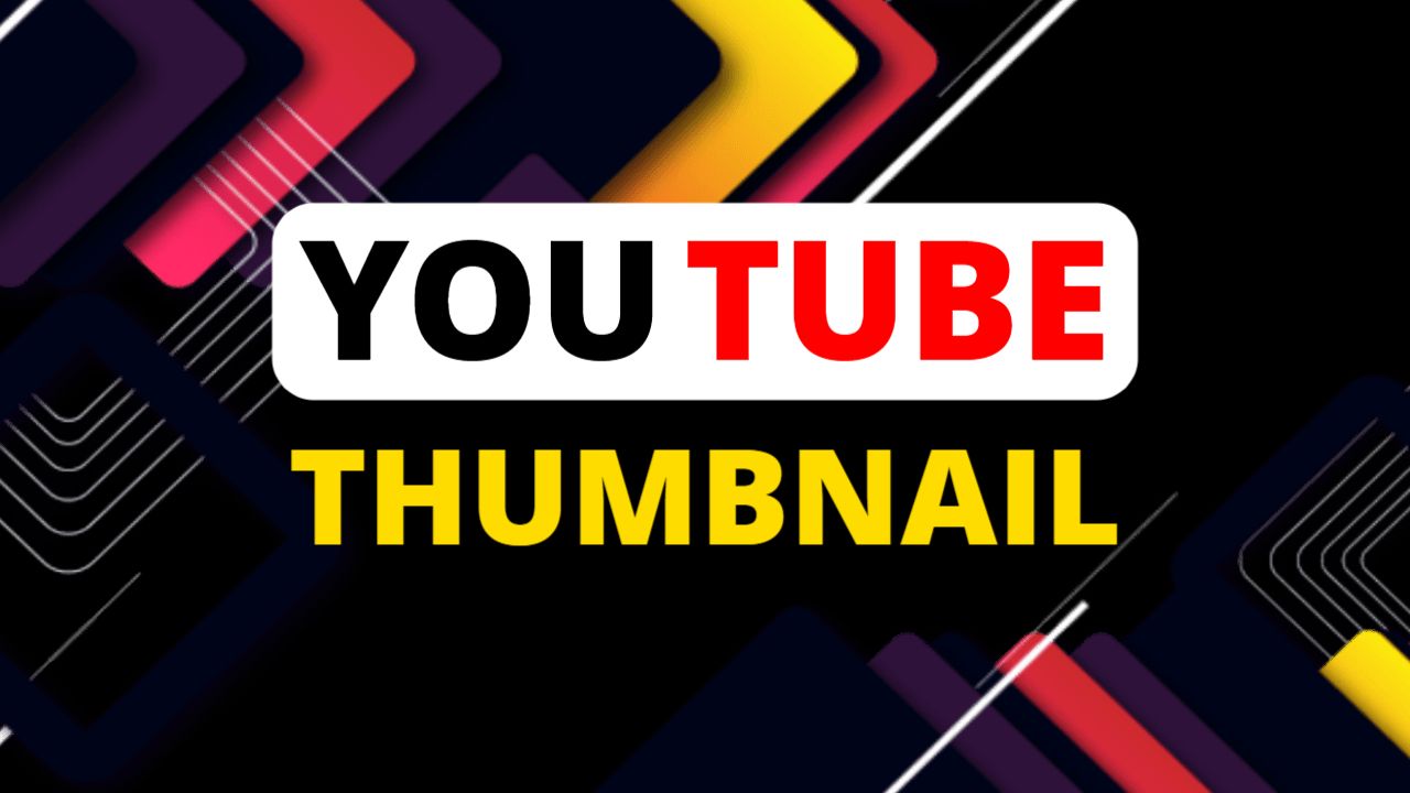 Dynamic Geometric Lines Colorful Abstract YouTube Thumbnail Template