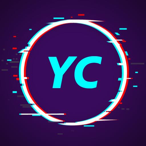 Dynamic Glitch Effect with Striking Colors YouTube Channel Logo Template