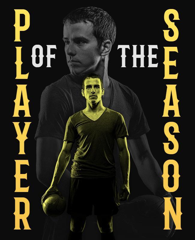Dynamic Gold Sport Player of the Season Poster Template