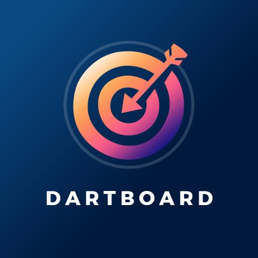 Dynamic Gradient Dartboard Design for Darts Competition Logo Template