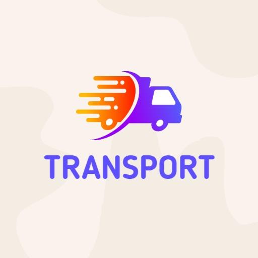 Dynamic Gradient Design Representing Speed in Transport Logo Template