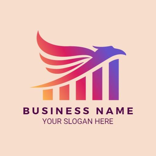 Dynamic Gradient Eagle Design Emphasizing Business Growth Logo Template