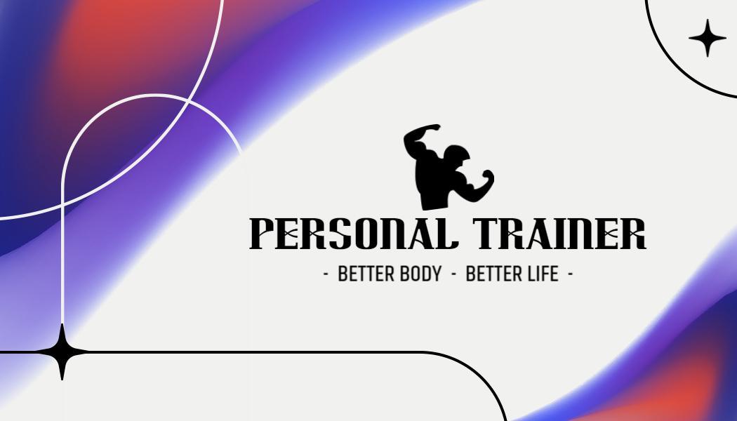 Dynamic Gradient Fitness Training Personal Trainer Business Card Template