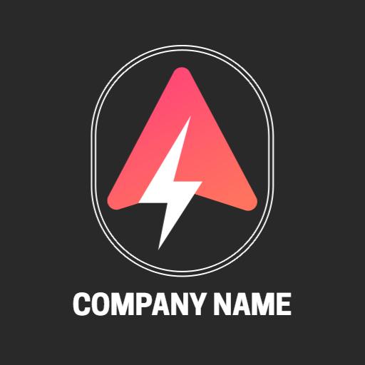 Dynamic Gradient Lightning Bolt Signifying Energy Logo Template