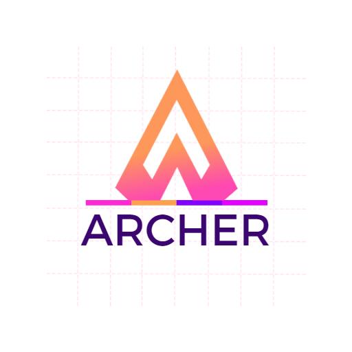 Dynamic Gradient Triangle Design for Archery Sports Logo Template