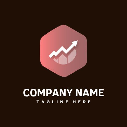 Dynamic Graph Showing Growth in Finance Sector Logo Template
