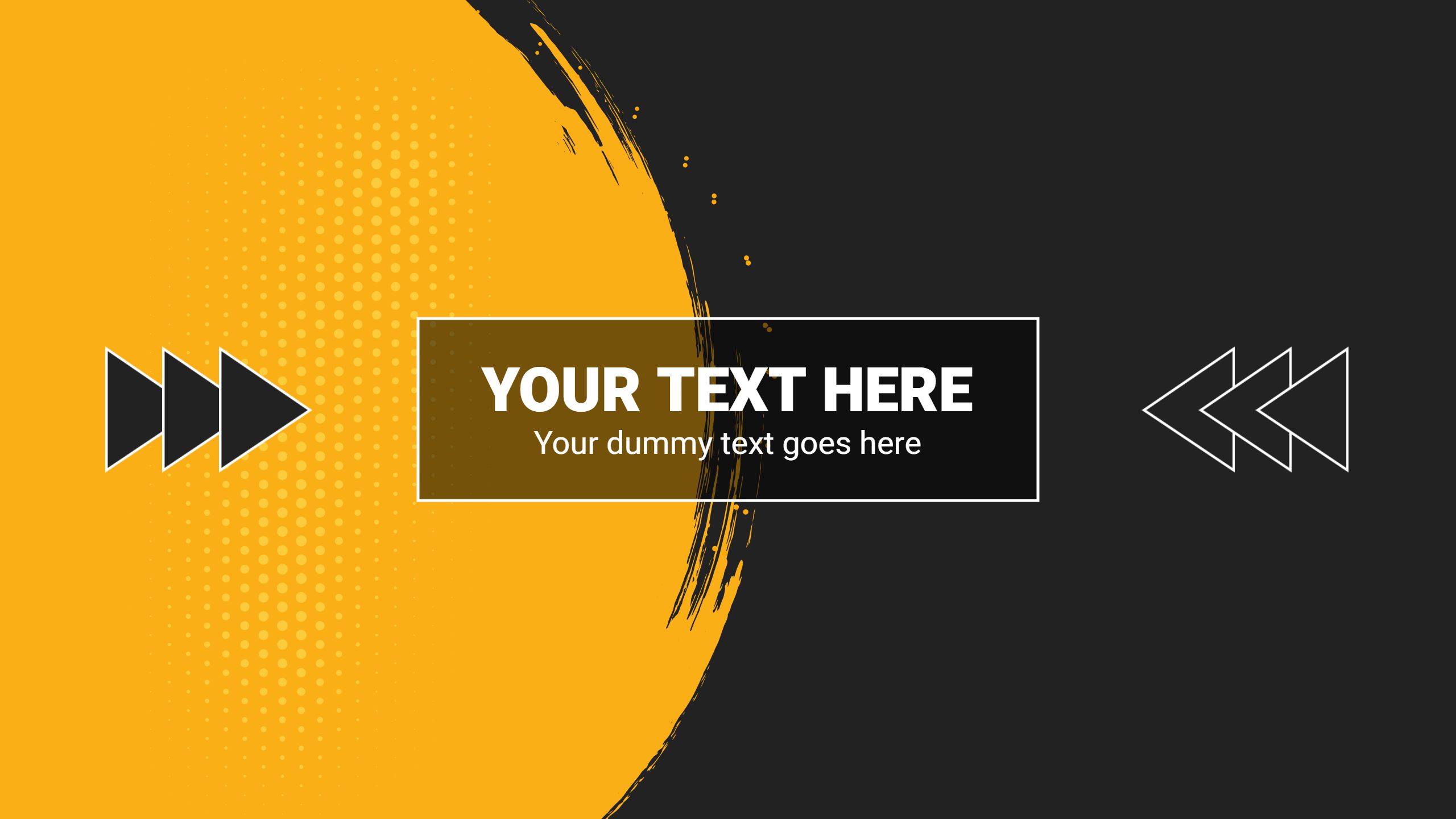 Dynamic Graphic Elements on Yellow and Black YouTube Banner Template