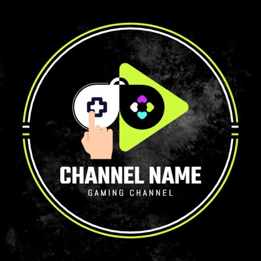 Dynamic Green and Black Design for Gaming YouTube Channel Logo Template