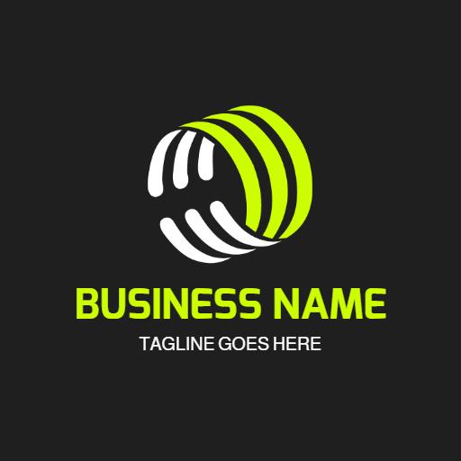 Dynamic Green and Black Design Representing Modern Business Logo Template