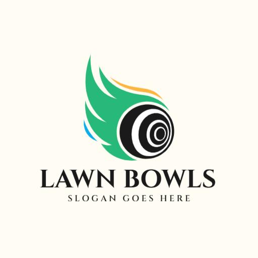 Dynamic Green and Black Design Showcasing Lawn Bowls Game Logo Template