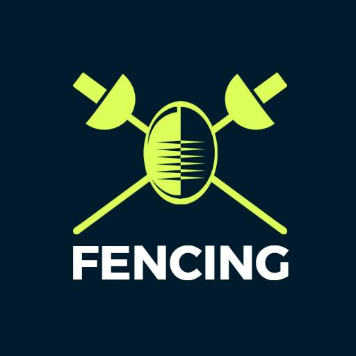 Dynamic Green and Black Fencing Equipment Design Logo Template