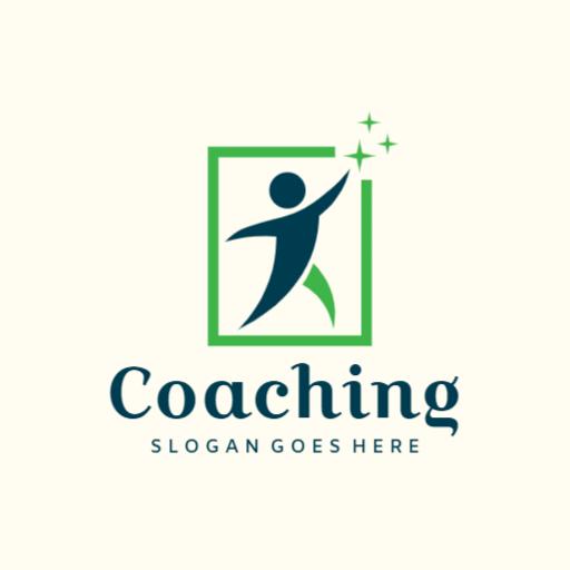 Dynamic Green and Blue Coaching Logo Inspiring Growth and Success Logo Template