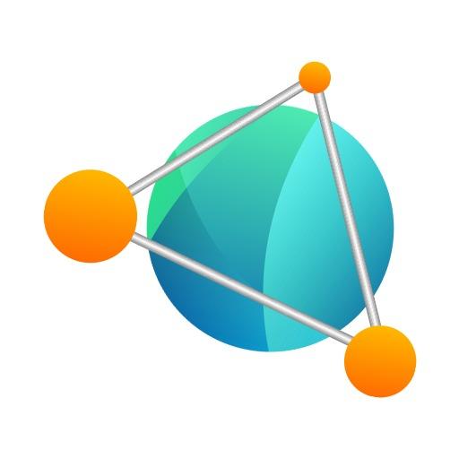 Dynamic Green and Blue Design Representing Science Concepts Logo Template