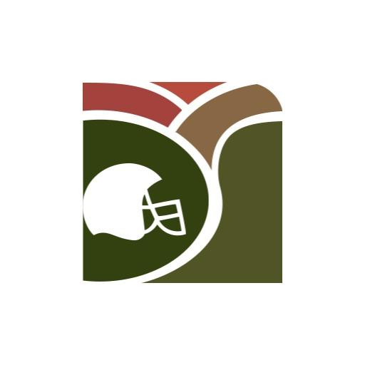 Dynamic Green and Brown American Football Sports Logo Template