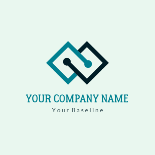 Dynamic Green and Dark Blue Design for Company Logo Template