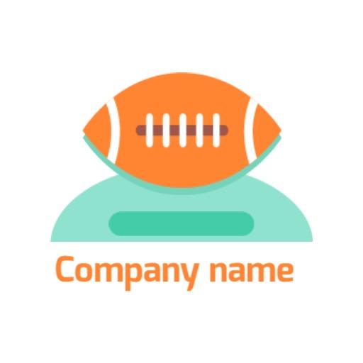 Dynamic Green and Orange Football Championship Logo Template