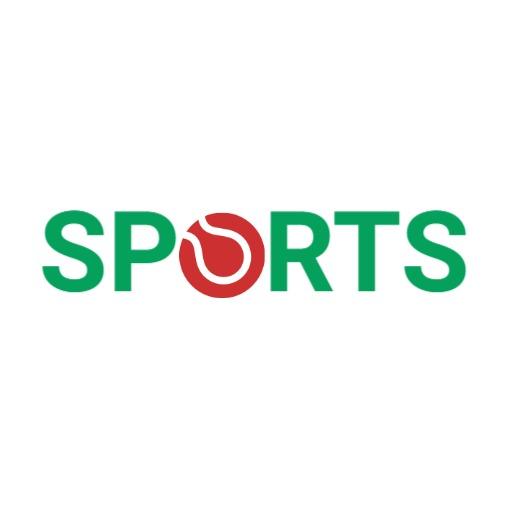 Dynamic Green and Red Tennis Design for Sports Branding Logo Template