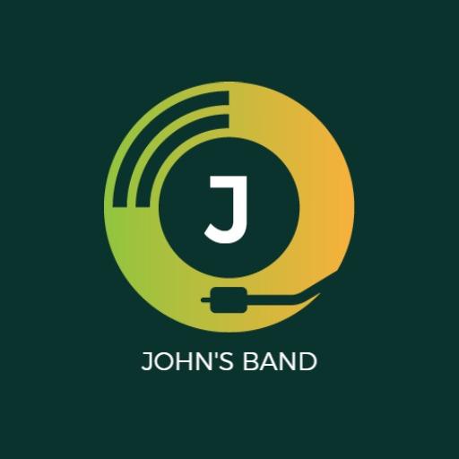 Dynamic Green and Yellow Design for John's Band Logo Template
