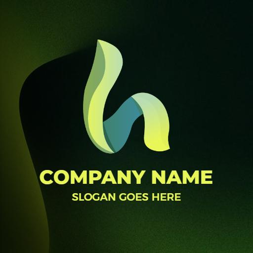 Dynamic Green and Yellow Modern H Letter Logo Template