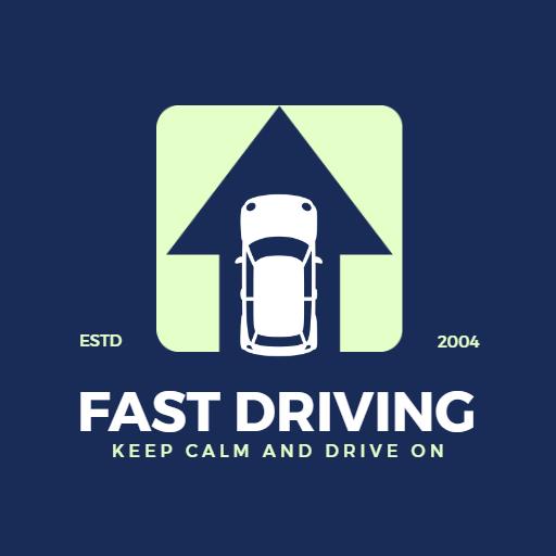 Dynamic Green Arrow Symbolizes Fast Driving Experience Logo Template