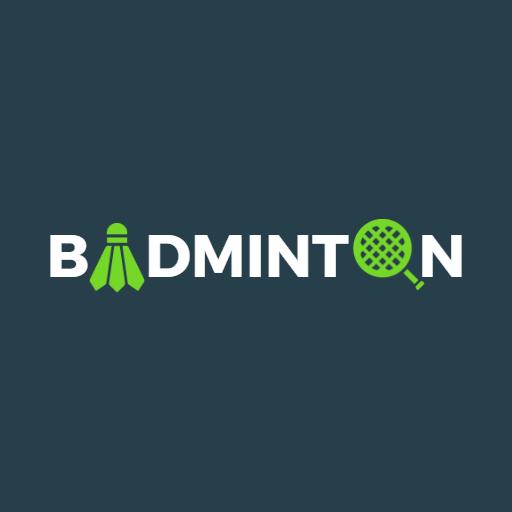 Dynamic Green Badminton Sports Elements and Equipment Logo Template