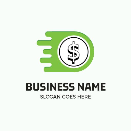 Dynamic Green Banking Services with Speedy Transactions Logo Template