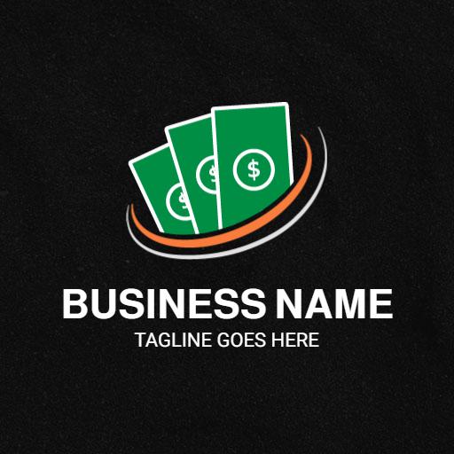 Dynamic Green Currency Design Highlighting Banking Services Logo Template
