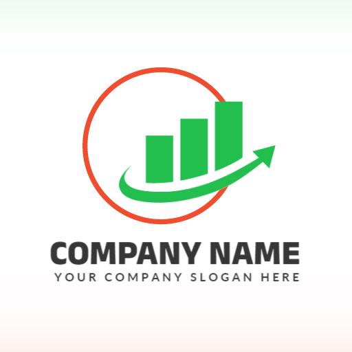 Dynamic Green Financial Growth and Trading Insights Logo Template