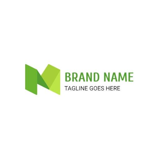 Dynamic Green Geometric Shapes Representing Business Ventures Logo Template