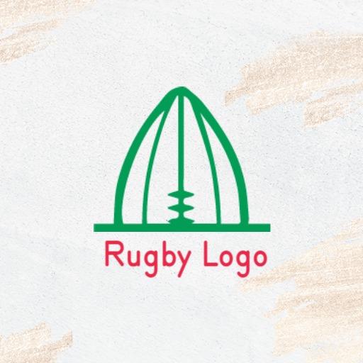 Dynamic Green Rugby Ball Design Representing Sports Culture Logo Template