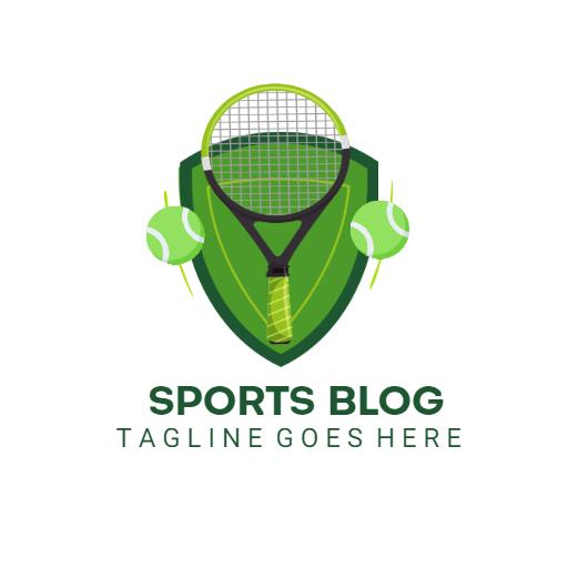 Dynamic Green Tennis Theme Showcasing Sports Blog Logo Template