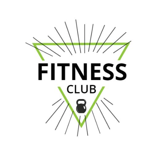 Dynamic Green Triangle Design for Fitness Club Logo Template