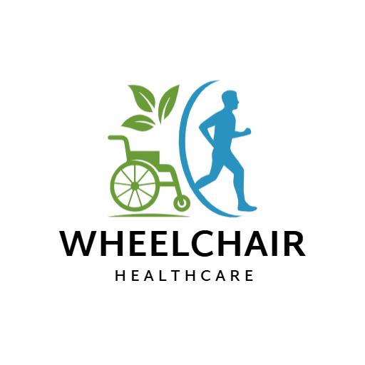 Dynamic Green Wheelchair Illustrating Active Healthcare Lifestyle Logo Template