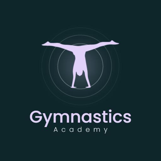 Dynamic Gymnast Performing in Elegant Pose for Gymnastic Logo Template