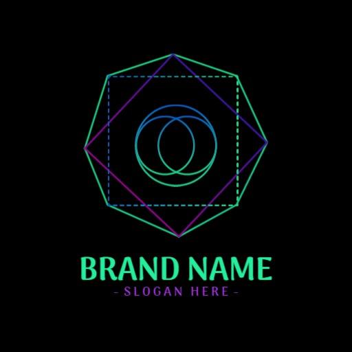 Dynamic Hexagonal Geometric Design Featuring Gradient Colors Logo Template