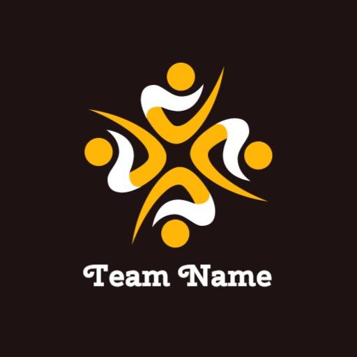 Dynamic Human Interaction in Team Collaboration Logo Template