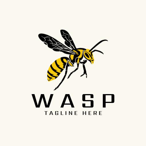 Dynamic Illustration of a Wasp Showcasing Nature Logo Template