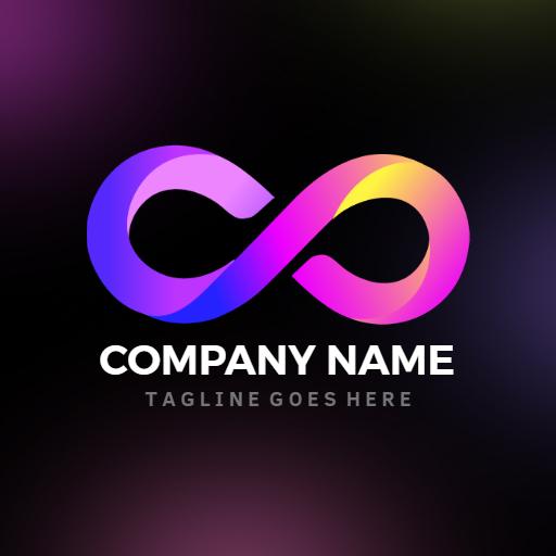Dynamic Infinity Symbol Showcasing Company Identity Logo Template